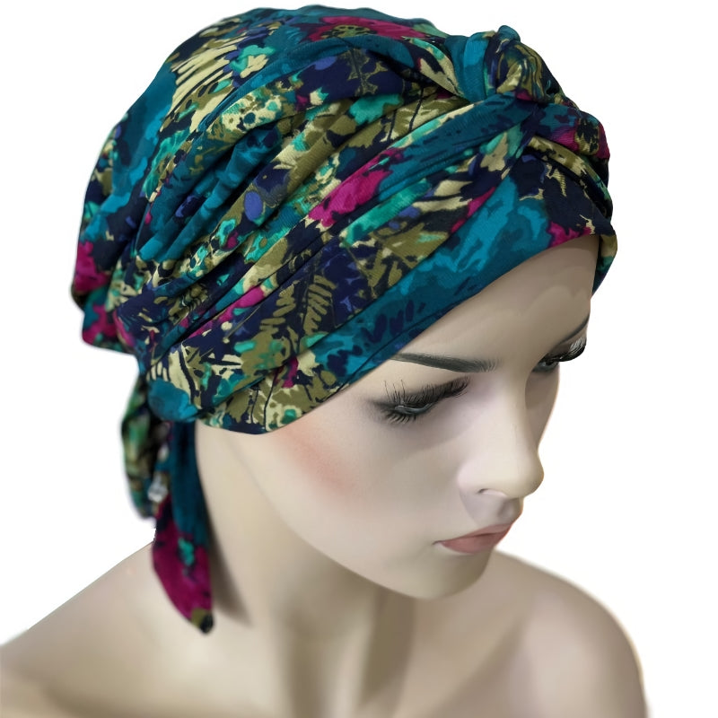 Chemo Cap with Attached Long Ties