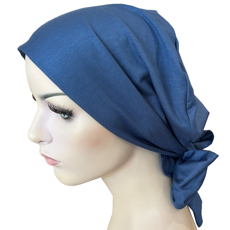 Bamboo Chemo Cap with Attached Short Ties by Hat Show