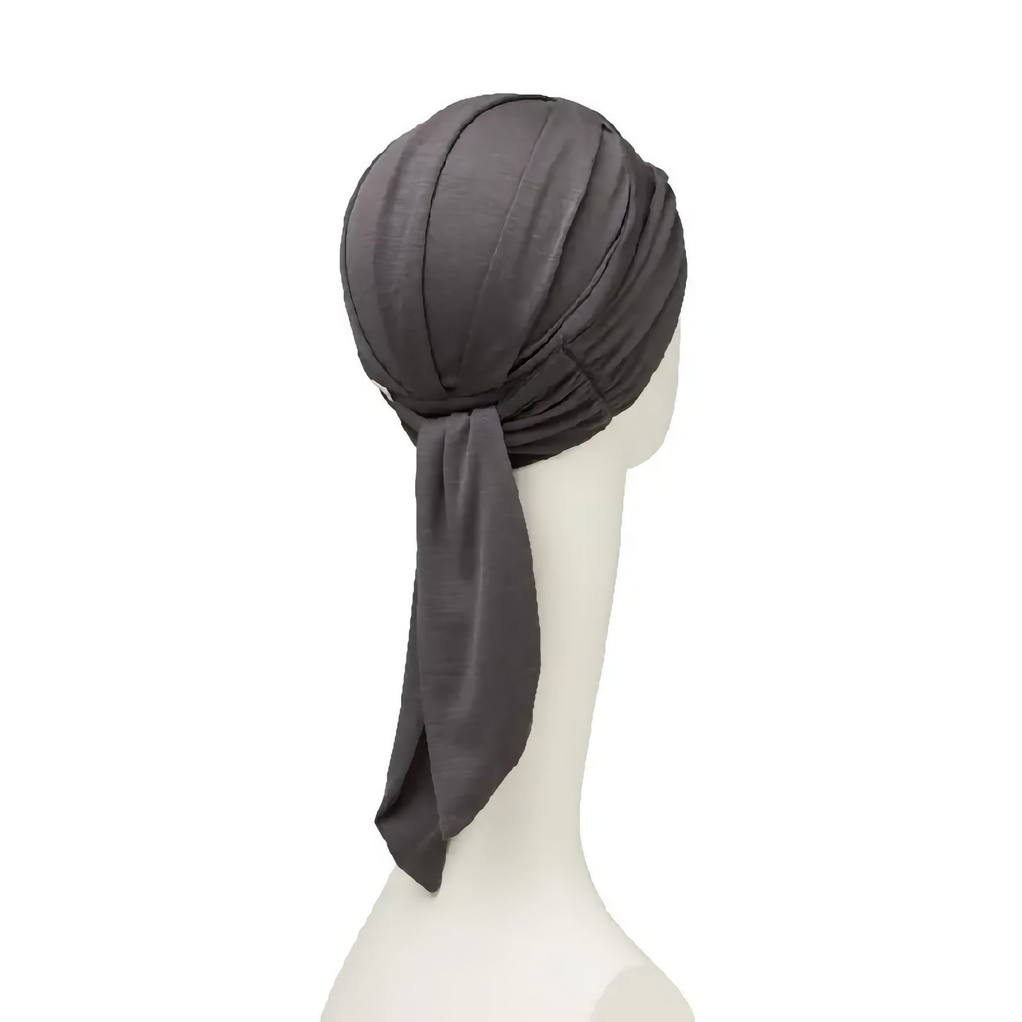 Christine - 1291-0769 - BEATRICE TURBAN WITH RIBBONS - STEEL GREY