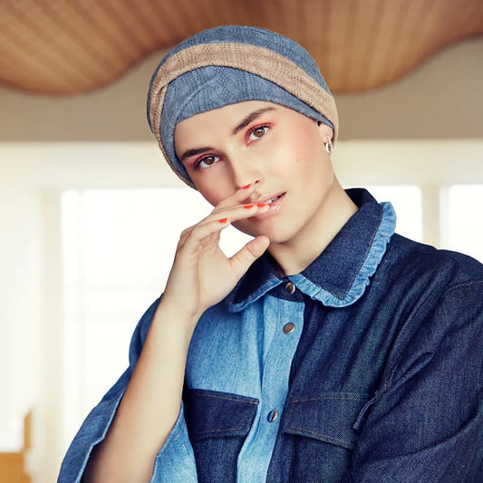 Christine - 7710 - HOCV ZOYA PIGEON BLUE MIX (OS) - VIVA ZOYA TURBAN