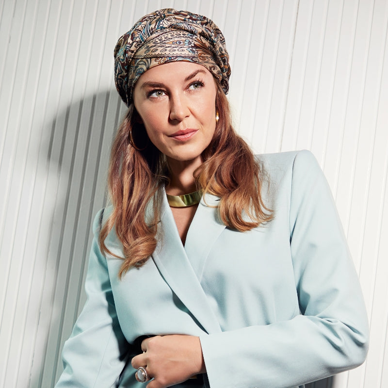 HOUSE OF CHRISTINE SILK HEADWEAR AT HAT SHOW