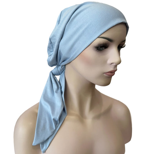 Chemo Cap with Short Ties in Bamboo by Hat Show