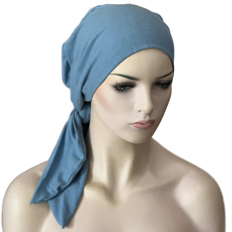 Chemo Caps with Short Ties at Hat Show