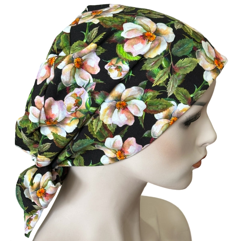 Chemo Cap with Short Ties at Hat Show