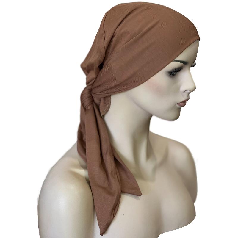 Chemo Caps with Short Ties Attached by Hat Show