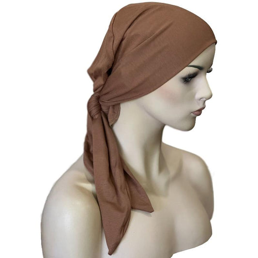 Chemo Caps with Short Ties Attached by Hat Show