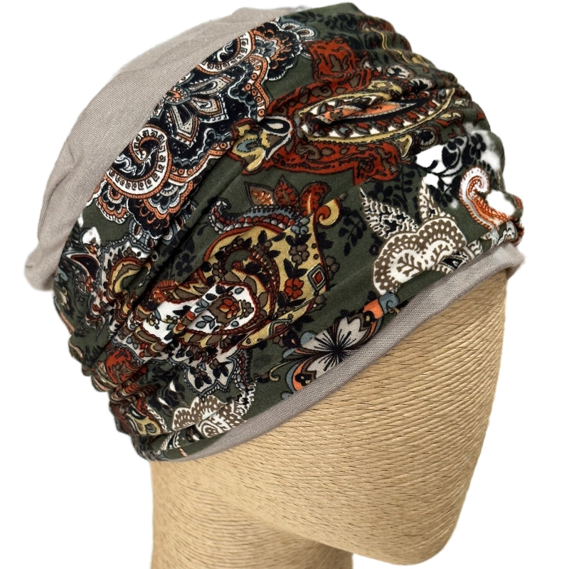 Donna Chemo Hat with Loop for Scarf - Bamboo - Black