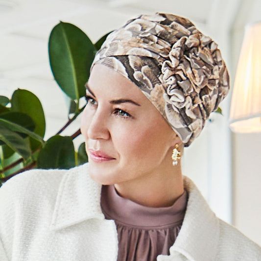 Christine - 8443 - HOC Lotus Turban - Organic Nature - LOTUS TURBAN PRINTED
