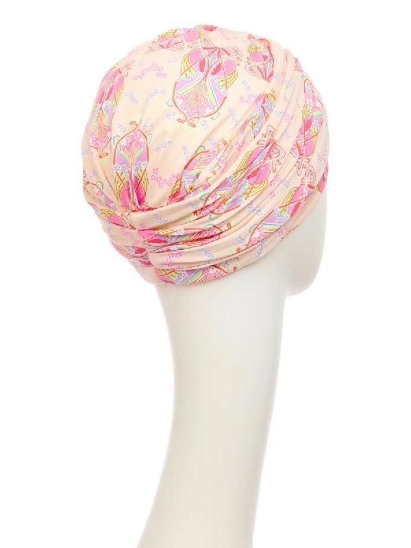 Christine - 1419-4023 - BEATRICE TURBAN WITH RIBBONS - CROCUS KALEIDOS