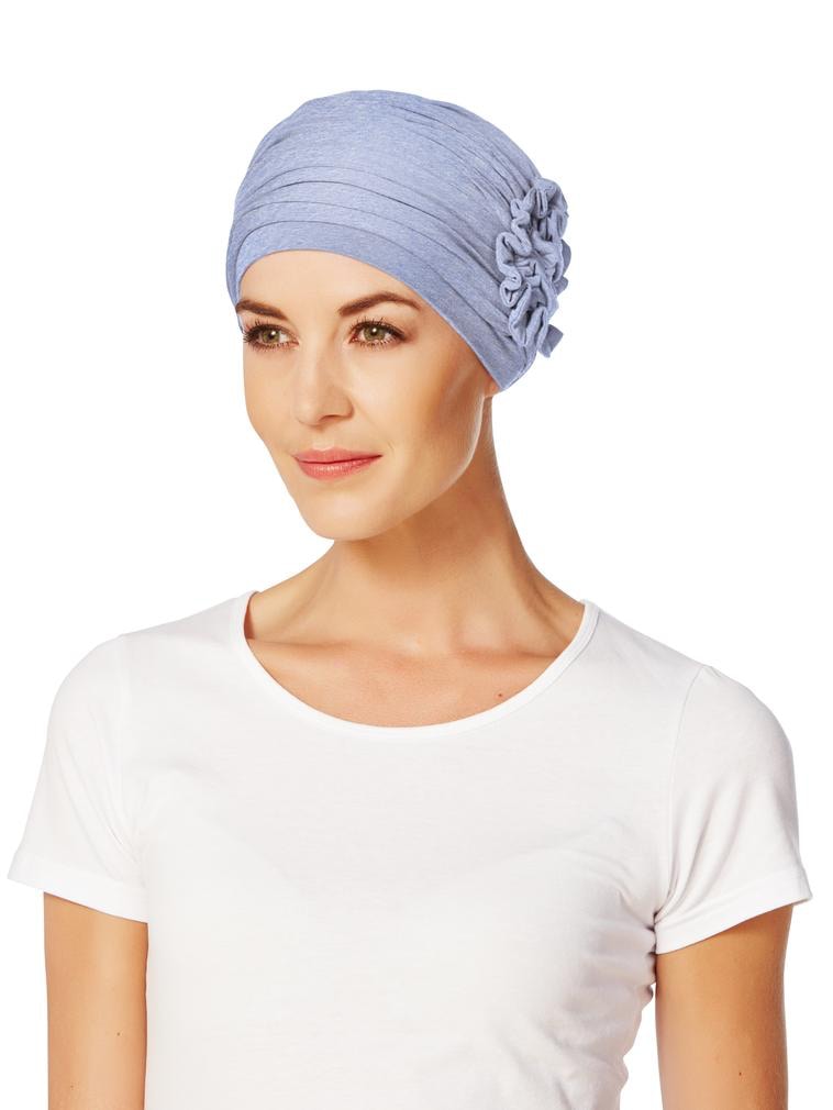 Christine - 1003-0469 - HocLotus Turban - LIGHT BLUE MELANGE