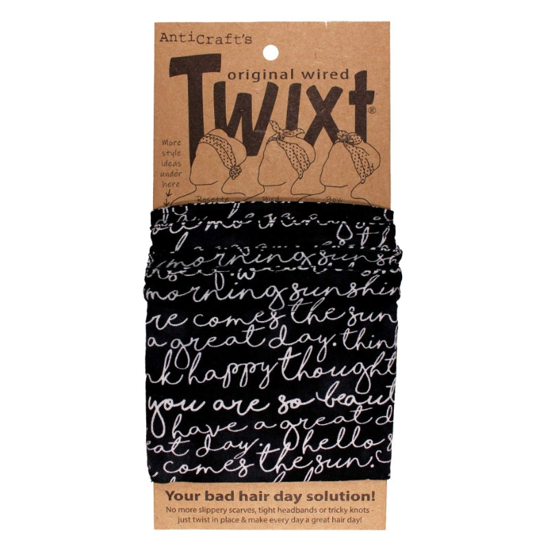 TWIXT Wired Head Wrap - Positive Affirmation Words
