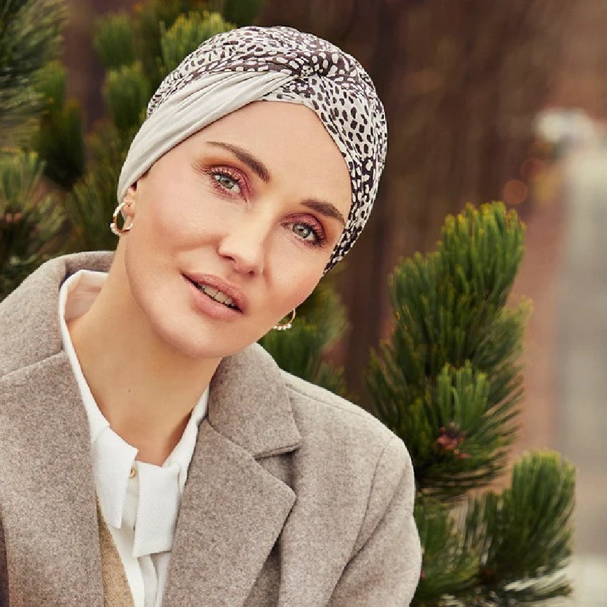 106013 1418-0792 SHAKTI TURBAN PRINTED, PATCHWORK LEO