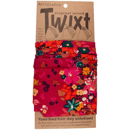 TWIXT Wired Head Wrap - Meadow Flowers On Pink