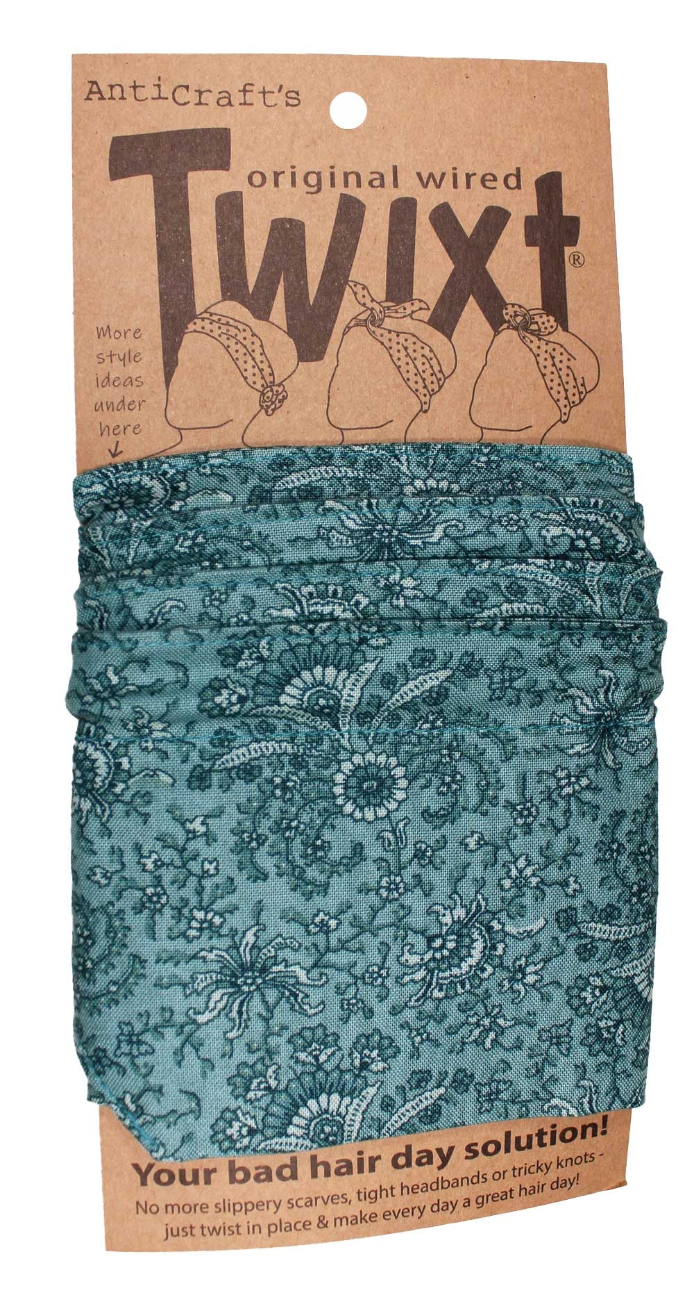 TWIXT Wired Head Wrap - Liberty Teal on Teal