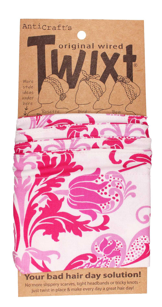 TWIXT Wired Head Wrap - Pink Swirly Floral