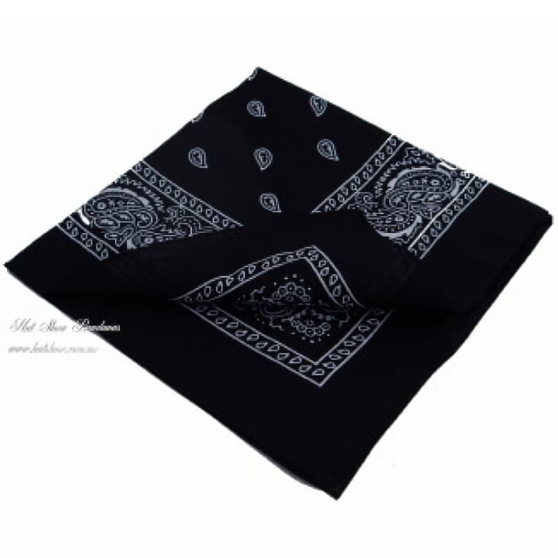 Square Bandana Black Paisley