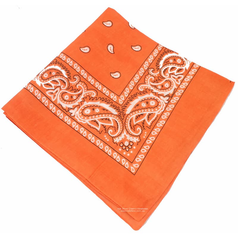 Square Bandana Orange Paisley