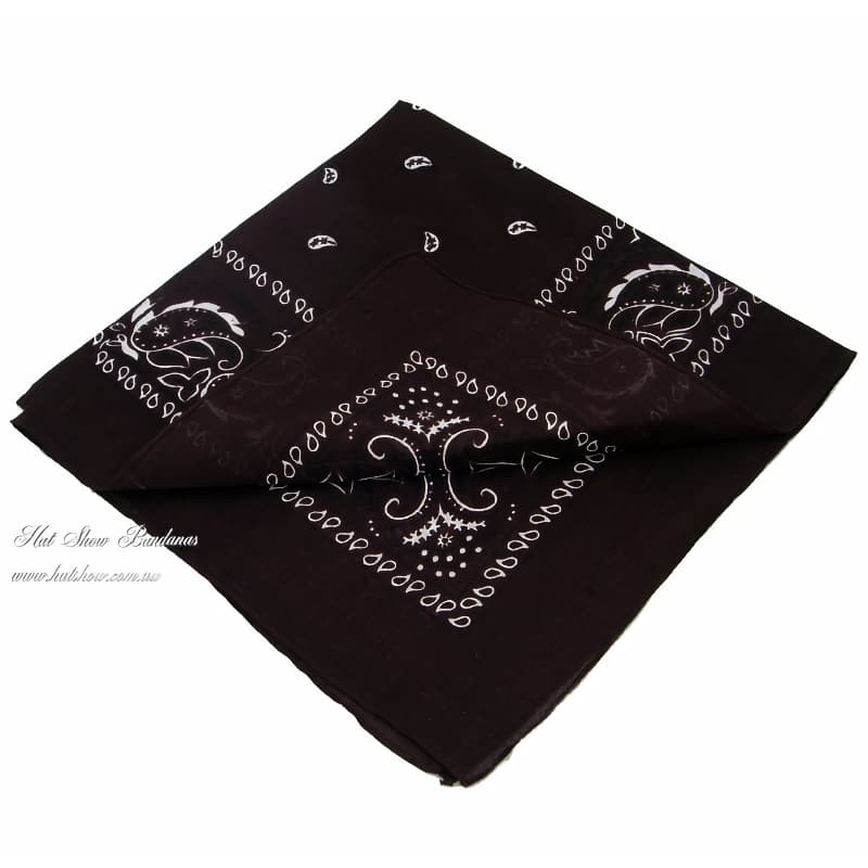 Square Bandana Dark Brown Paisley