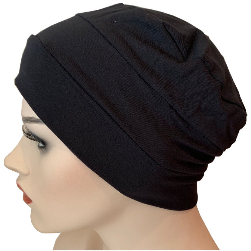 Bamboo Chemo Cloche Cap Black