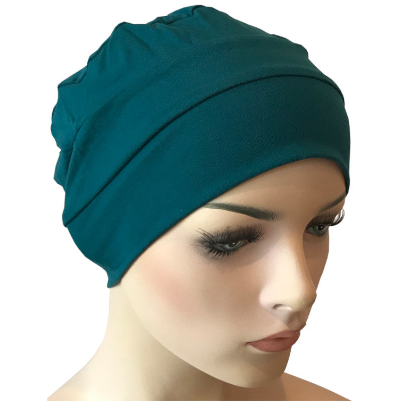 Bamboo Chemo Cloche Cap Dark Teal