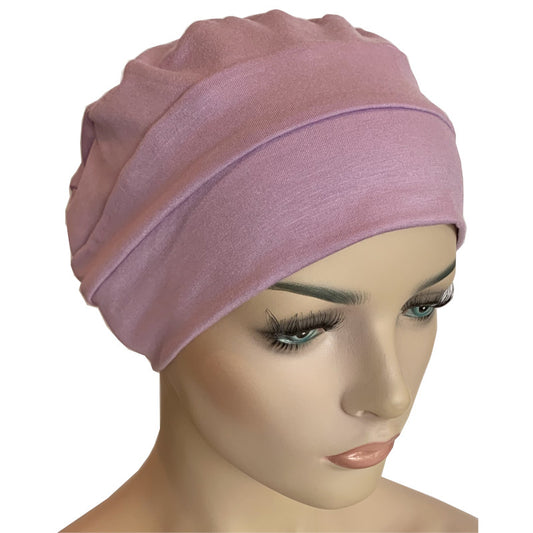 Bamboo Chemo Cloche Cap Lilac