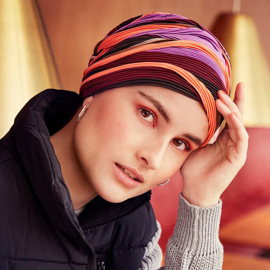 Christine - 7736 HOCV LUNA WARM AUTUMN MIX (OS) - VIVA LUNA TURBAN