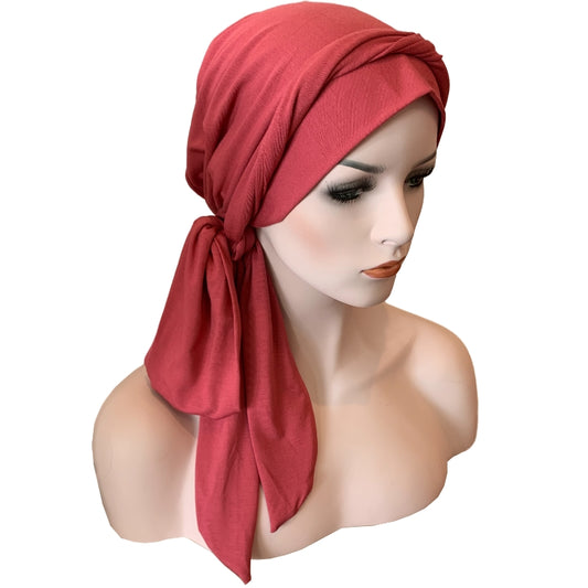 Bamboo Cap with Long Ties Attached