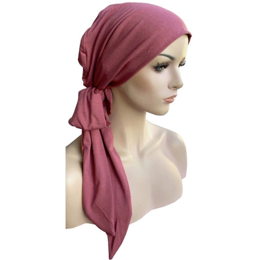 Bamboo Chemo Cap with Attached Long Ties by Hat Show