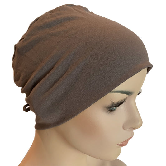 Donna Cap with Loop for Scarf - Dark Taupe