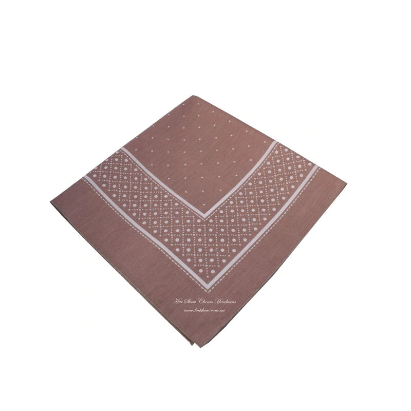 Square Bandana Khaki with Spots