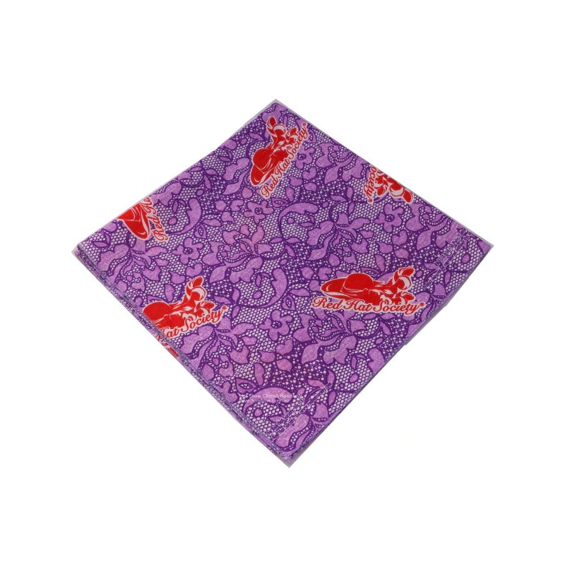 Square Bandana Red Hat Society Lace