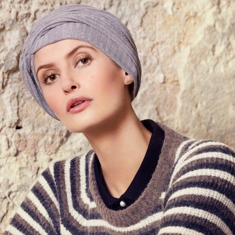 Christine Viva Rosa Grey Melange Turban