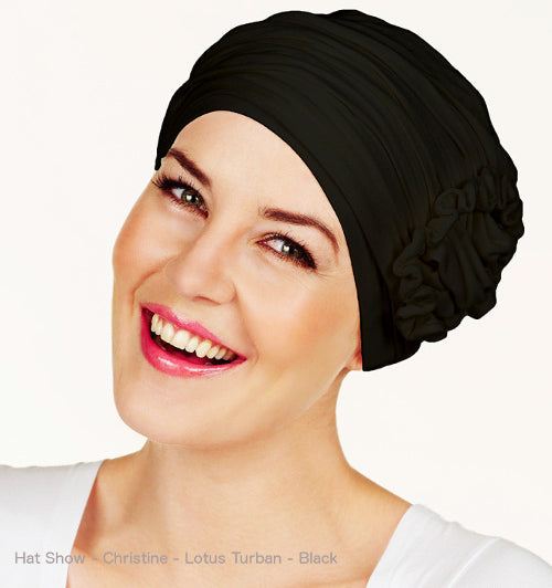 Christine - 27162 - HOCLOTUS BLACK (OS) - LOTUS TURBAN