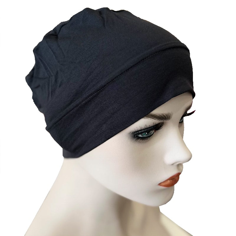 Bamboo Chemo Night Cap - Darkest Grey (or Soft Black)