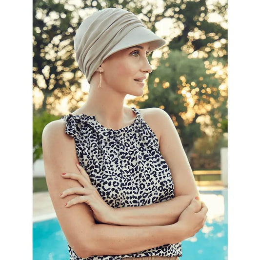Christine - 1328-0844  B.B.BELLA CAP - SUN - FEATHER BEIGE