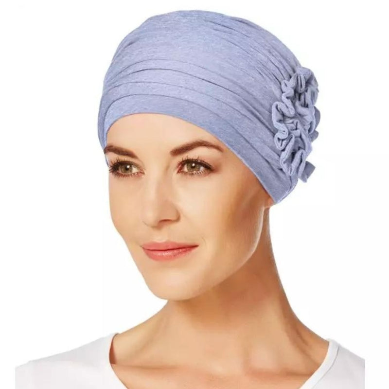 Christine - Lotus Turban - LIGHT BLUE MELANGE