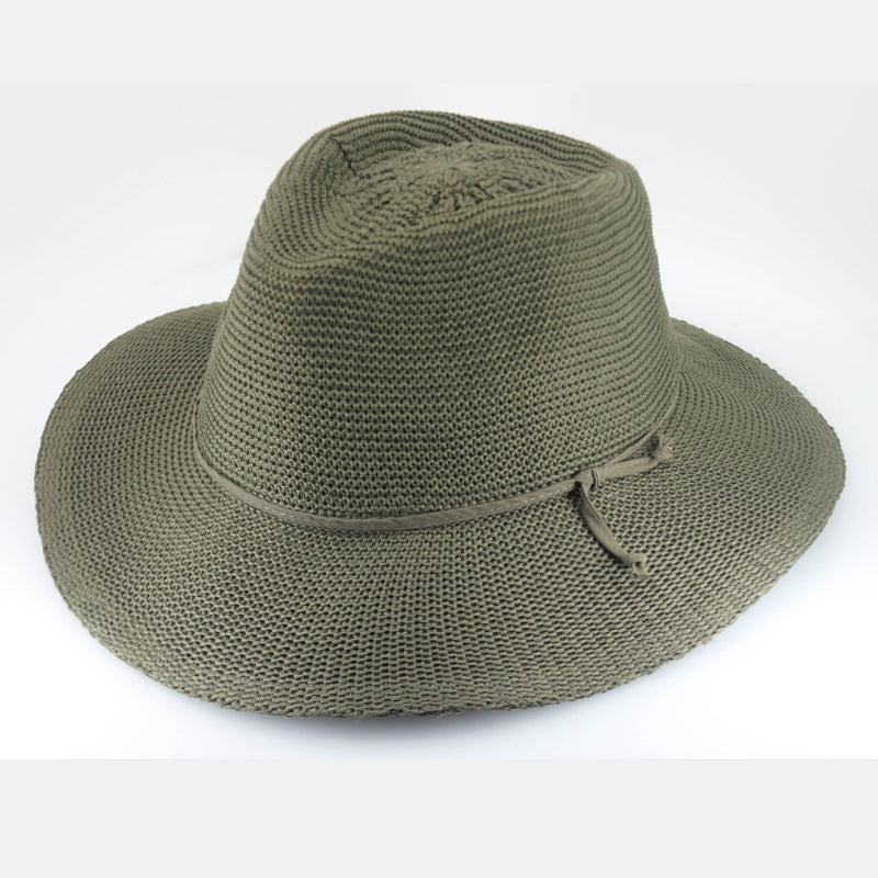 CANCER COUNCIL SUN-SAFE HATS - JACQUI MANNISH HAT RL73 DARK KHAKI M/L