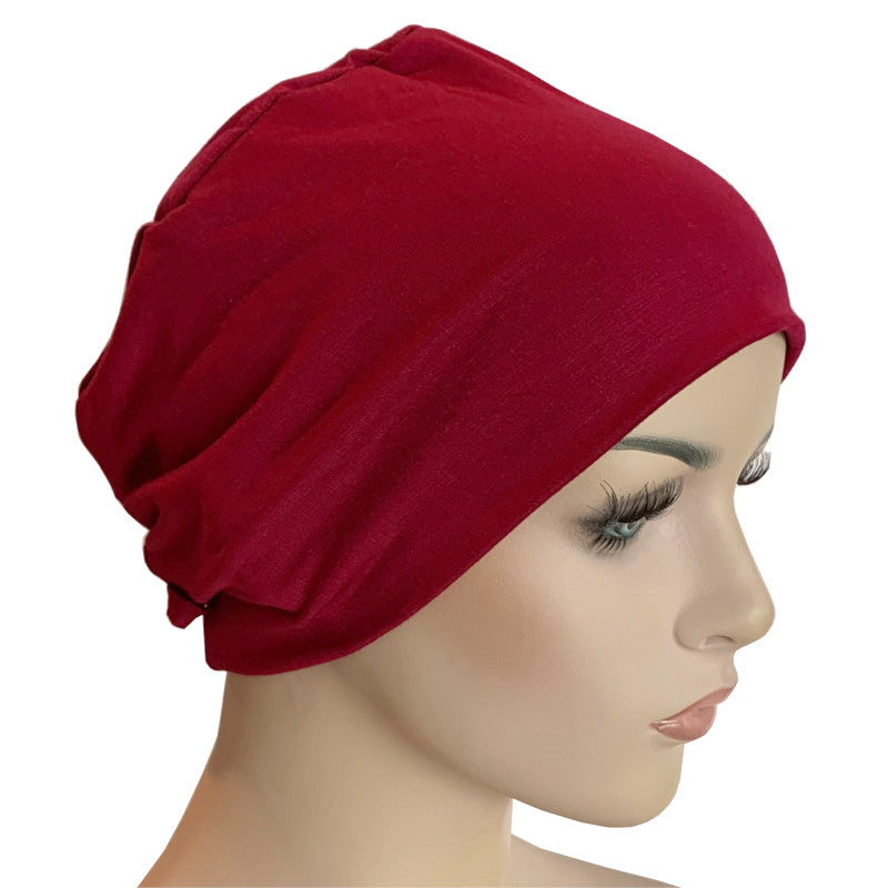 Donna Soft Chemo Hat with Loop for Scarf - Bamboo - Ruby