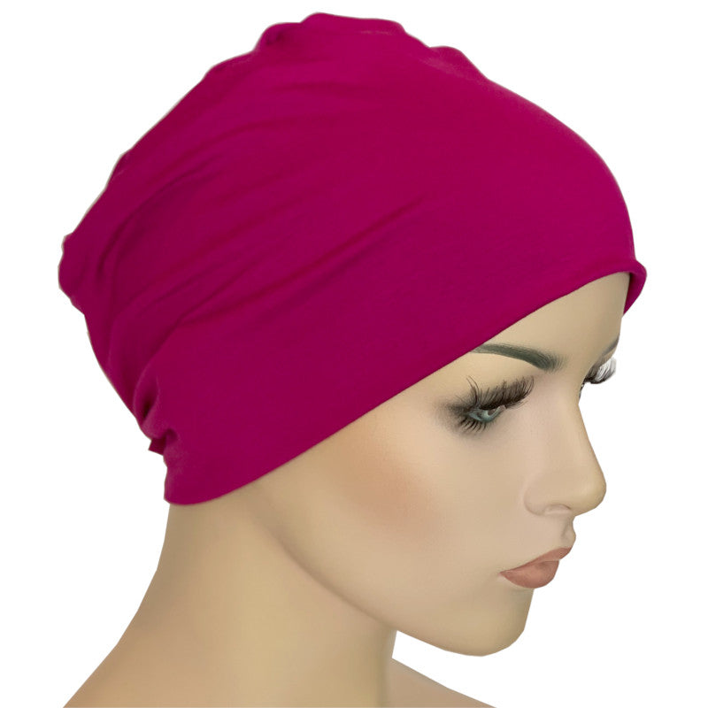 Donna Soft Chemo Hat with Loop for Scarf - Bamboo - Magenta