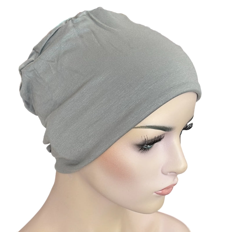 Donna Soft Chemo Hat with Loop for Scarf - Bamboo - Silver Sage