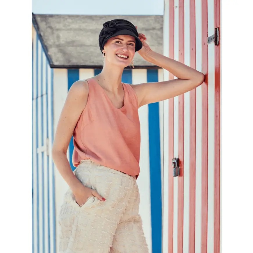 Christine - 1577-0211 HocBRIANA SUN CAP - BLACK