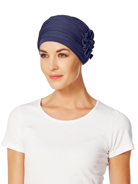 Christine - 104798 - 1003-0255- HocLotus Turban - DARK BLUE