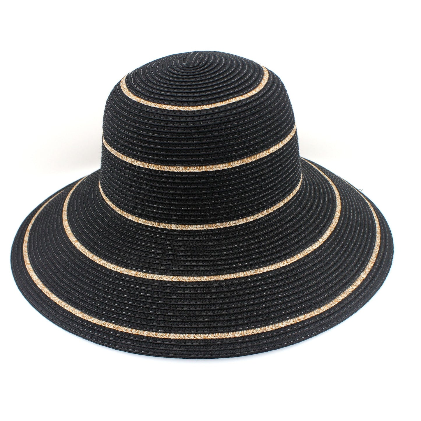 CANCER COUNCIL SUN-SAFE HATS -  PL411 BLACK/MIX CAMEL 58CM (M/L) - MARIAH BUCKET