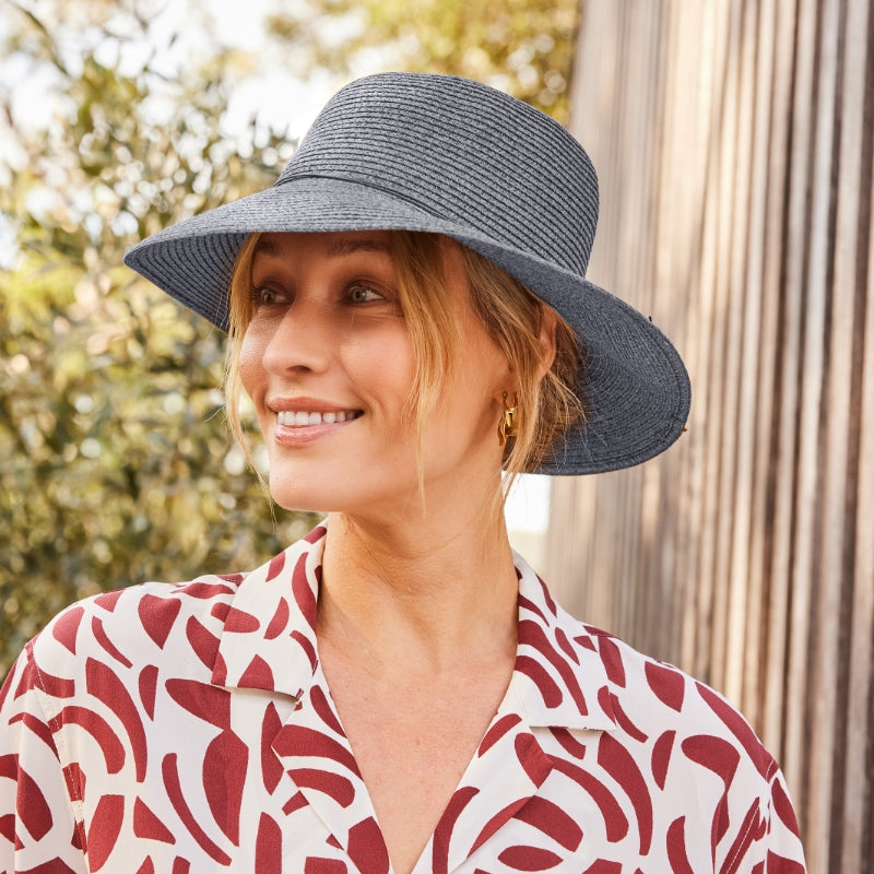 CANCER COUNCIL SUN-SAFE HATS - RL604 32430 - 58CM - M/L LACY BUCKET HATS - SOFT BLUE