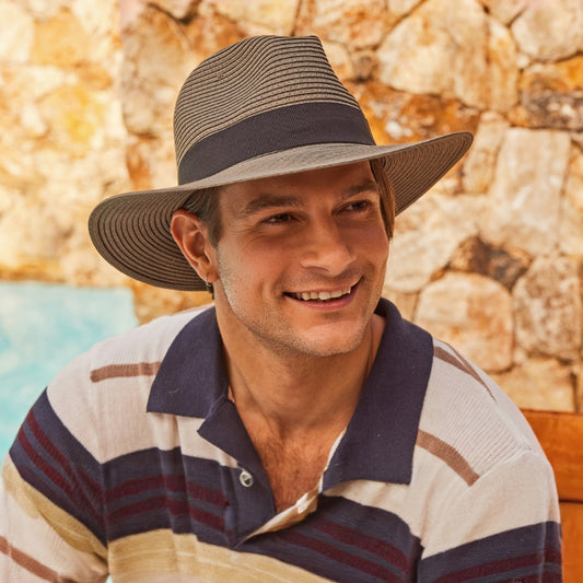 CANCER COUNCIL SUN-SAFE HATS -RM399 OLIVE 60CM (L/XL) CAFE FLEXIBRAID FEDORA