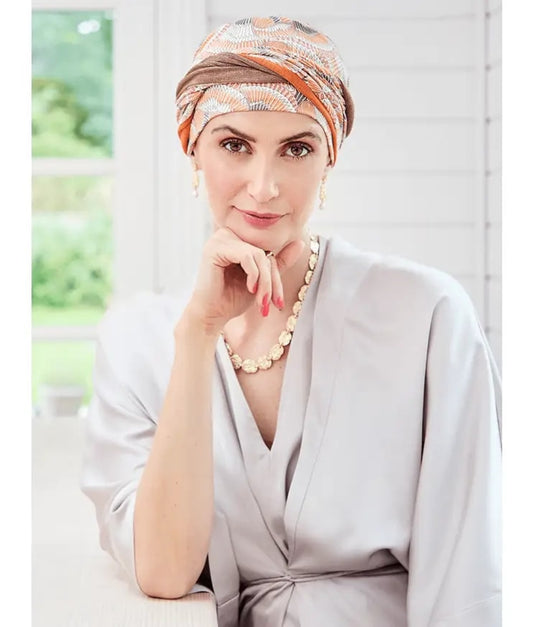 Christine - 107185 - 1418-4022 - HOC SHAKTI TURBAN - ORANGE ELEMENTS