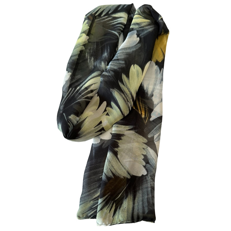 Scarf To Wear With Your Chemo Hat-Tropical Ferns at Hat 