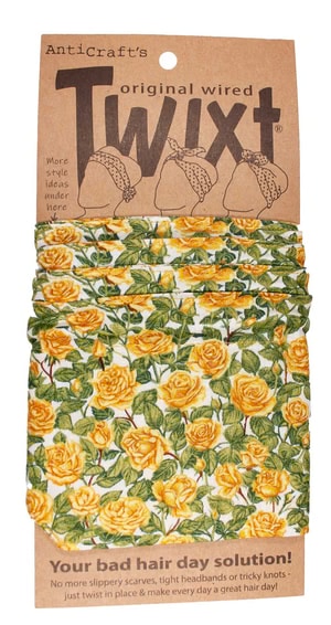 TWIXT Wired Head Wrap - Yellow Roses