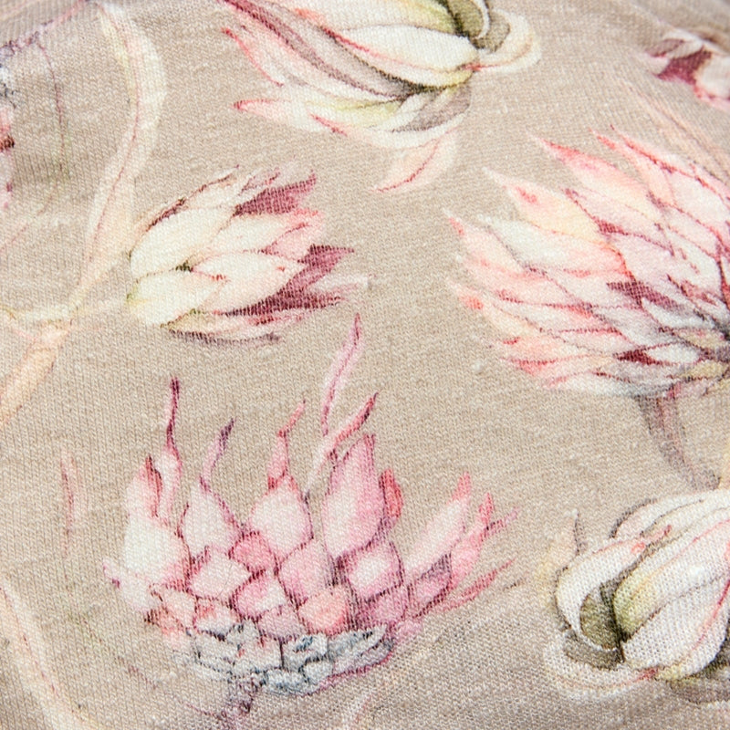 Christine - 7658 - HOCLOTUS P PROTEA LOVE (OS) LOTUS TURBAN PRINTED - LINEN
