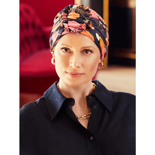 Christine - 1008-0883 HocLotus Turban Printed - Joyful Autumn